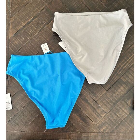 Shade and Shore Black Blue Gray 4 Piece Bikini Bundle Size Medium New - Picture 4 of 4